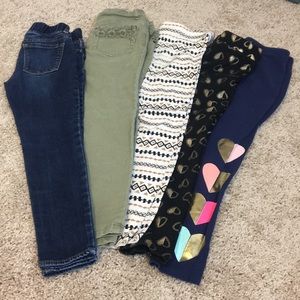 5 Pairs! Girls Pants